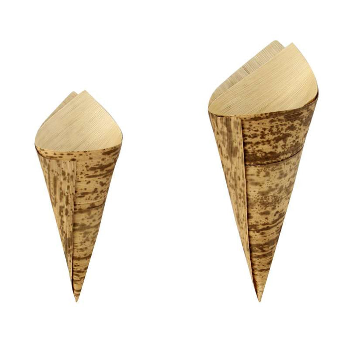 Cône en feuille de bambou   H130mm 44ml-1000Pcs