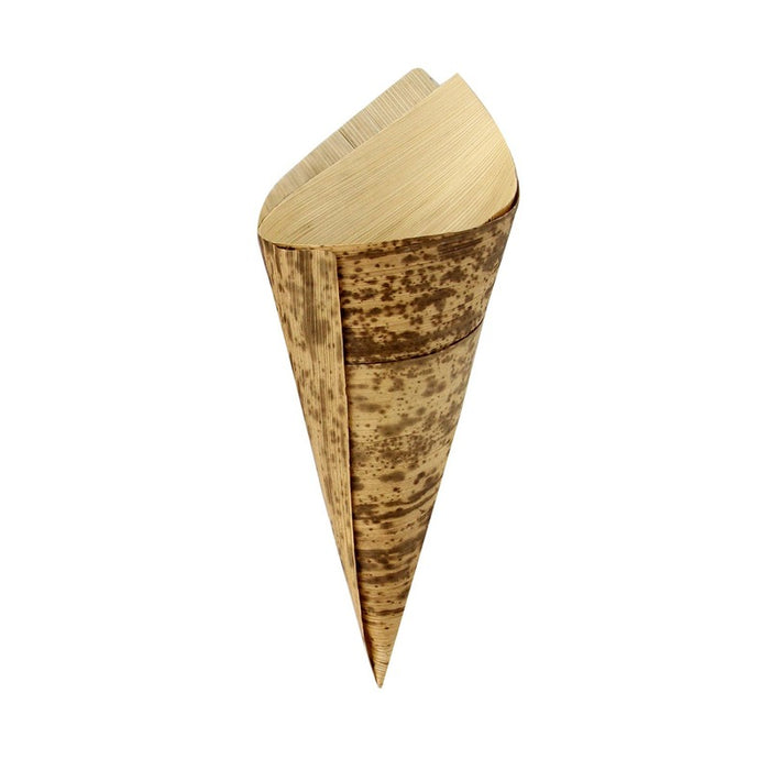 Cône en feuille de bambou   H170mm 147ml - 1000Pcs
