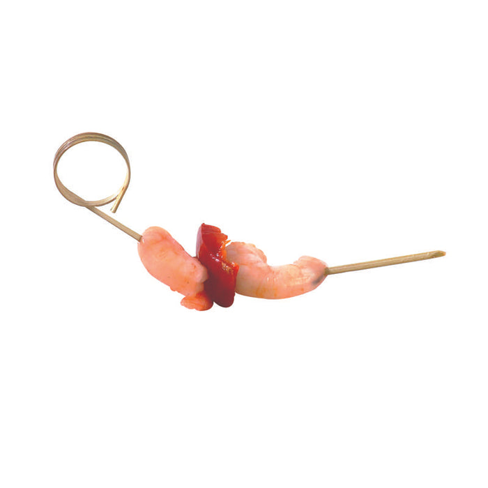 Pique bambou incurvé avec une extrémité en boucle   H110mm - 2000Pcs