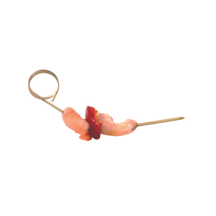 Pique bambou incurvé avec une extrémité en boucle   H110mm - 2000Pcs