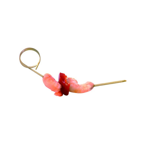 Pique bambou incurvé avec une extrémité en boucle   H110mm - 2000Pcs