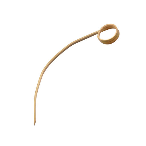 Pique bambou incurvé avec une extrémité en boucle   H110mm - 2000Pcs