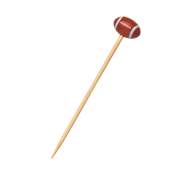 Pic en bambou décor ballon de football 120mm - 1000Pcs