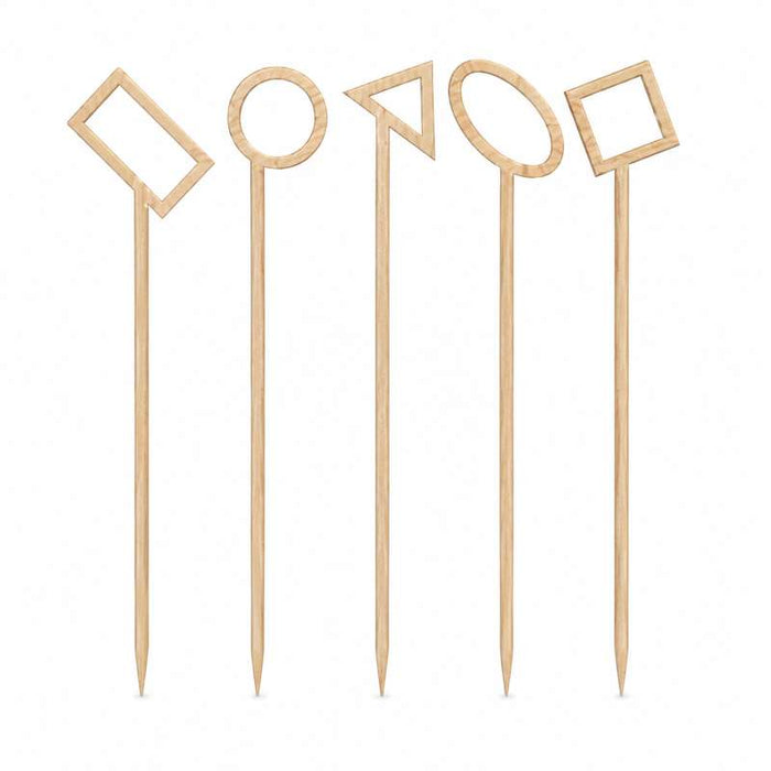 Pique en bambou à décor formes assorties 105mm - 1000Pcs