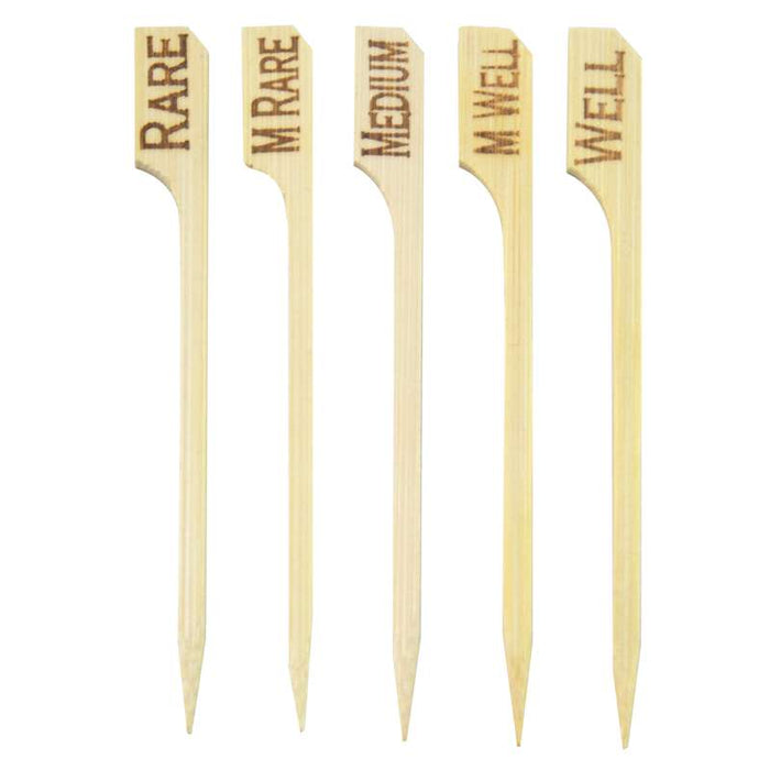 Pique à steak bambou Teppo Gushi, inscription Medium Rare (saignant)   H90mm - 1000Pcs