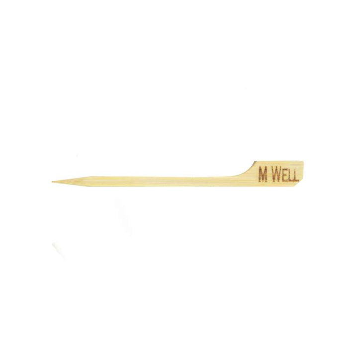 Pique à steak bambou Teppo Gushi, inscription Well (bien cuit)   H90mm - 1000Pcs
