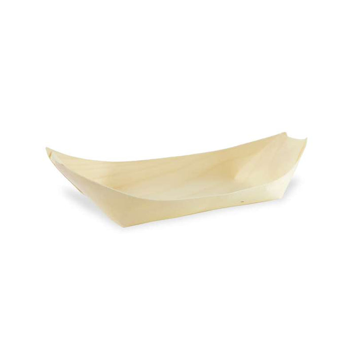 Barquette en bois forme bateau 215x108mm H30mm - 500Pcs