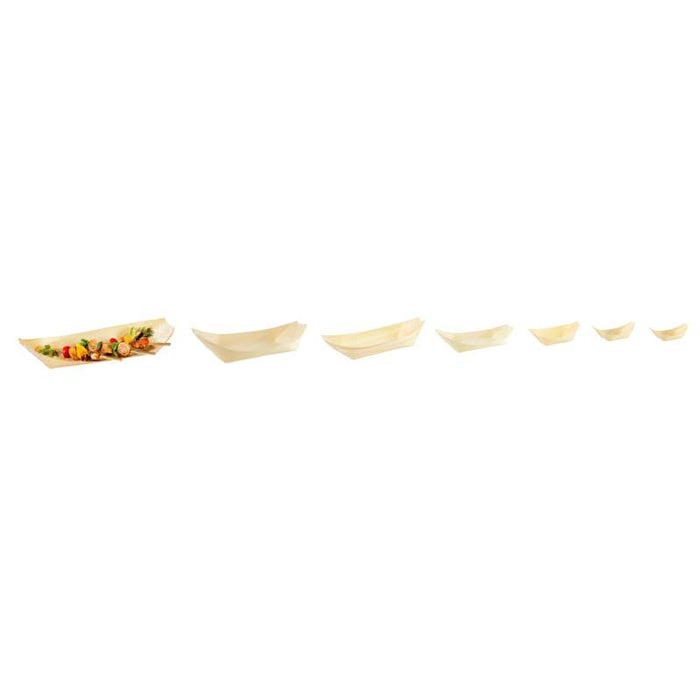Barquette en bois forme bateau 215x108mm H30mm - 500Pcs