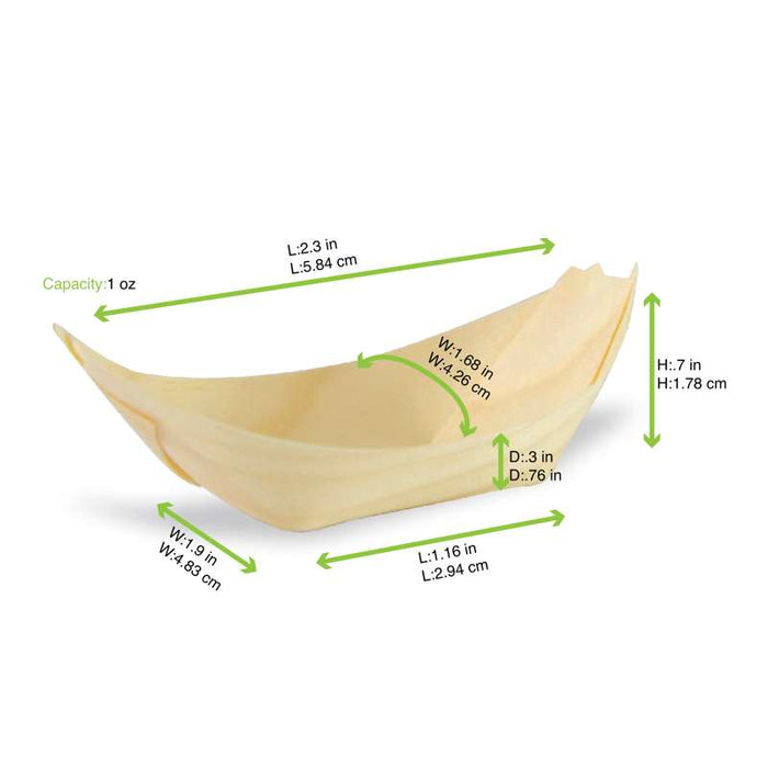 Barquette bateau bois  65x40mm H20mm-4000Pcs