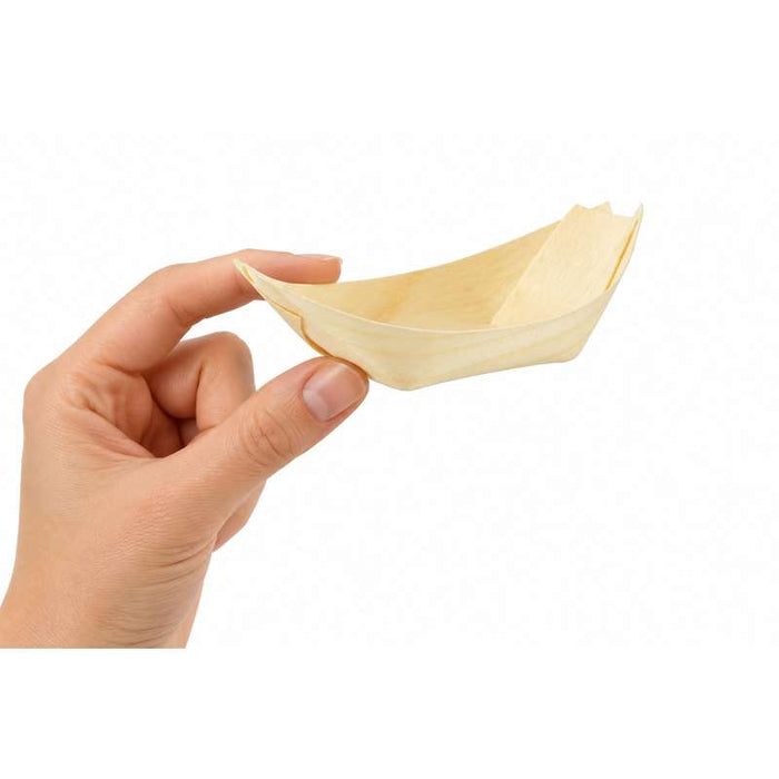 Barquette bateau bois  75x50mm H15mm-500Pcs
