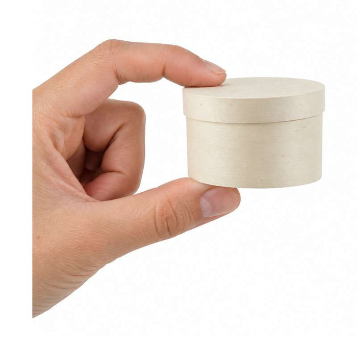 Boite bois ronde avec couvercle   H45mm - 100Pcs