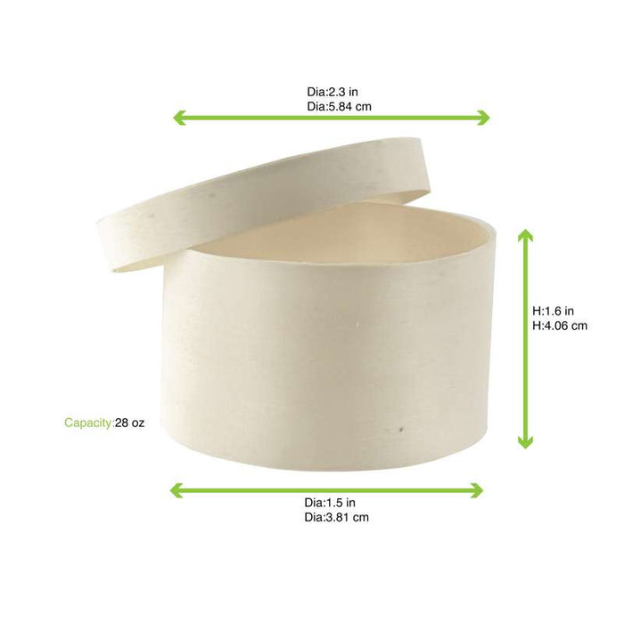 Boite bois ronde avec couvercle   H45mm - 100Pcs