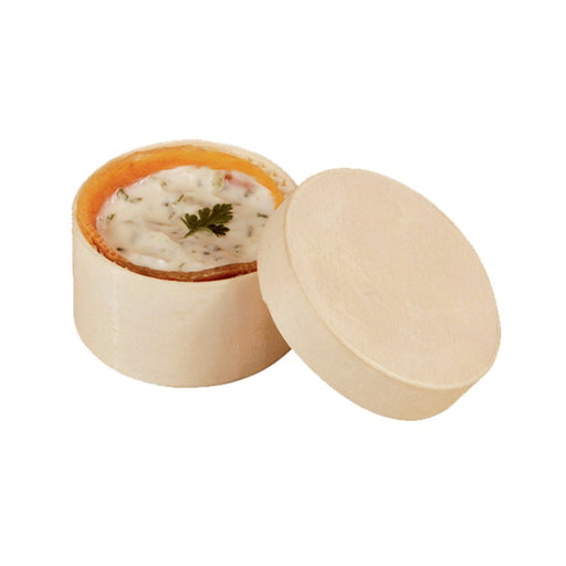 Boite bois ronde avec couvercle   H45mm - 100Pcs