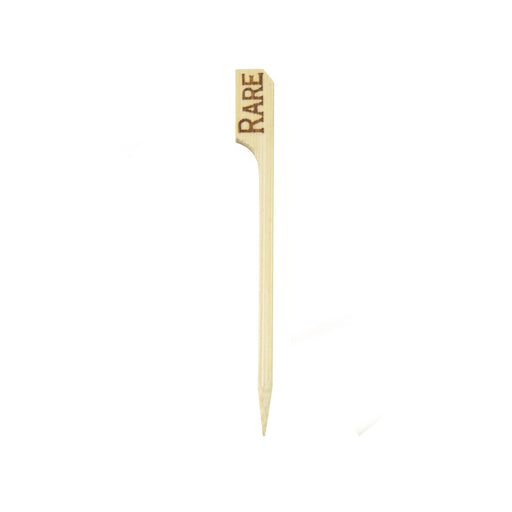 Pique à steak bambou Teppo Gushi, inscription Rare (bleu)   H90mm - 1000Pcs