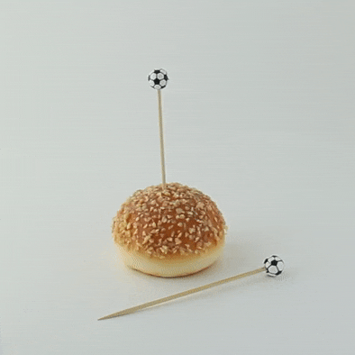 Pique bambou avec une extrémité décor football américain  H120mm - 1000Pcs