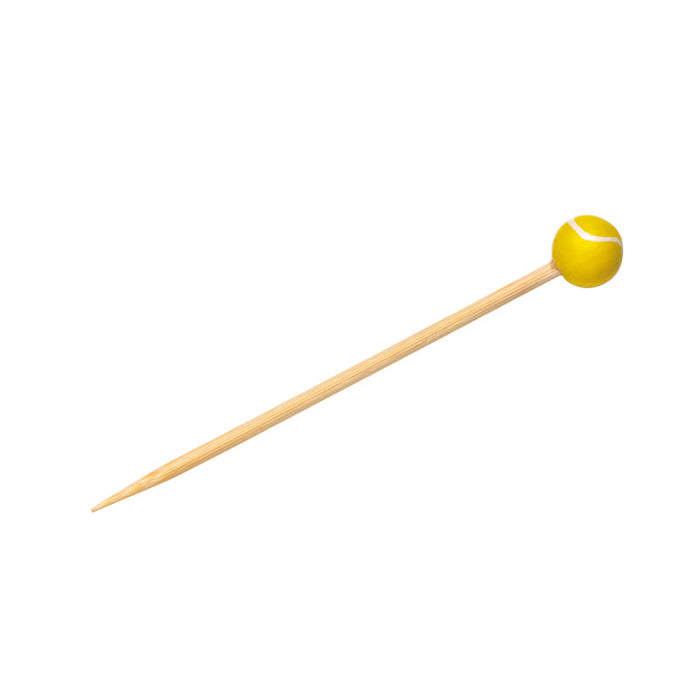 Pique bambou avec une extrémité décor tennis  H120mm - 1000Pcs