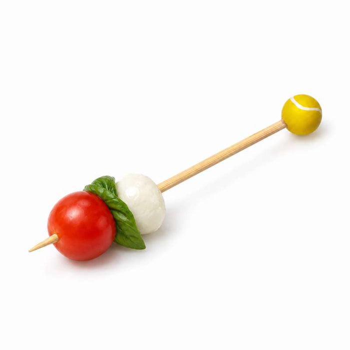 Pique bambou avec une extrémité décor tennis  H120mm - 1000Pcs