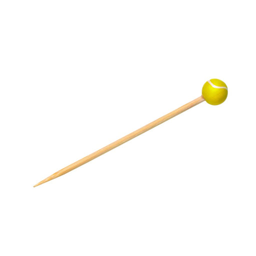 Pique bambou avec une extrémité décor tennis  H120mm - 1000Pcs