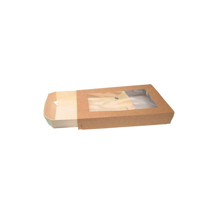 Etui carton brun avec fenêtre 248x155mm H39mm-50Pcs