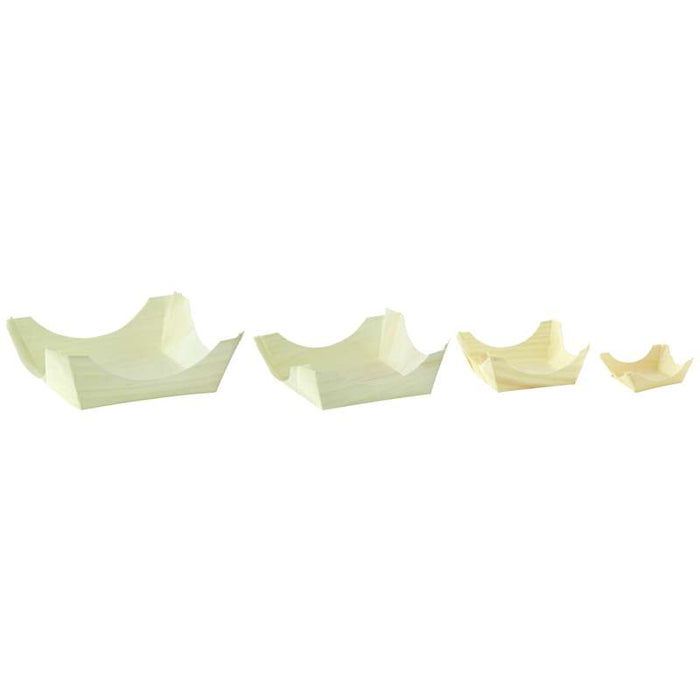 Mini assiette carrée en pin "Pin Up" 80x80mm H15mm - 250Pcs