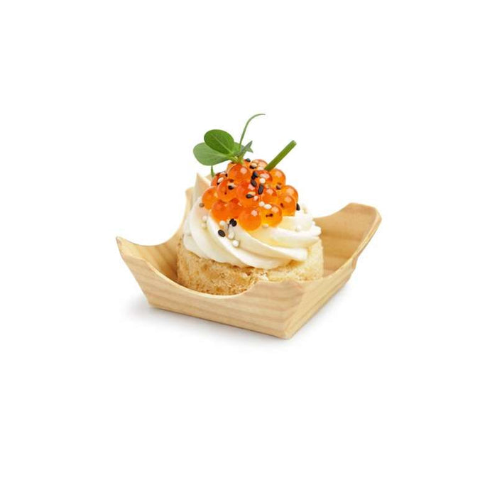 Mini assiette bois "Pin Up"  40x40mm H15mm-1000Pcs