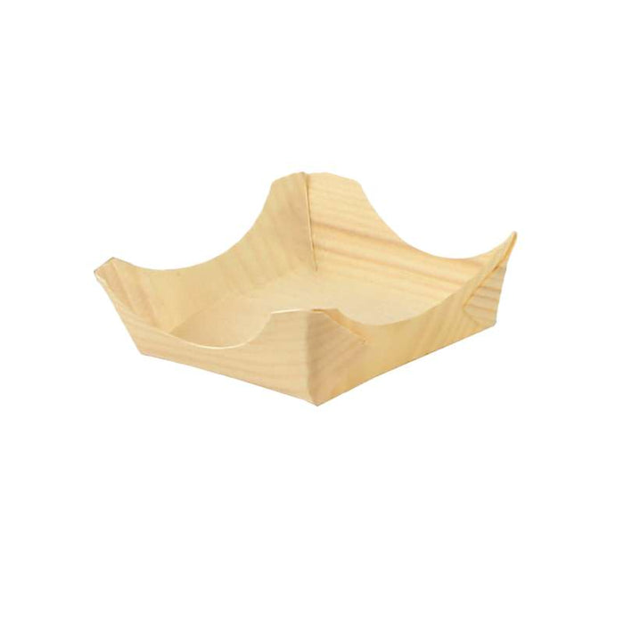 Mini assiette bois 75x75mm H30mm-1000Pcs