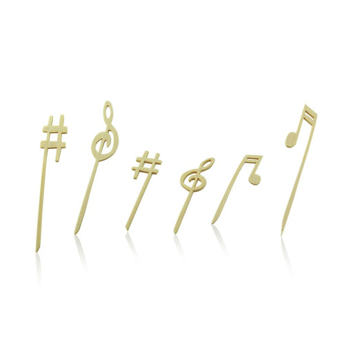 Pique bambou avec une extrémité décor musique   H90mm-1000Pcs