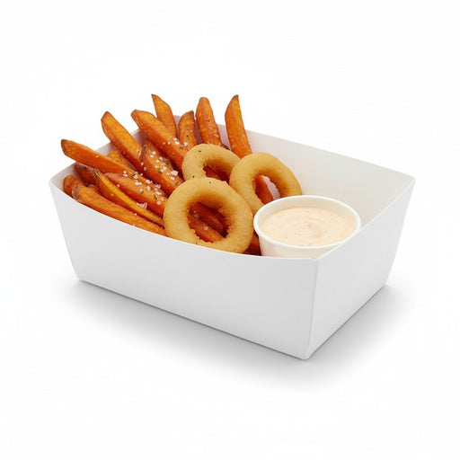 Barquette en carton blanc  110x80mm H40mm 440ml-250Pcs