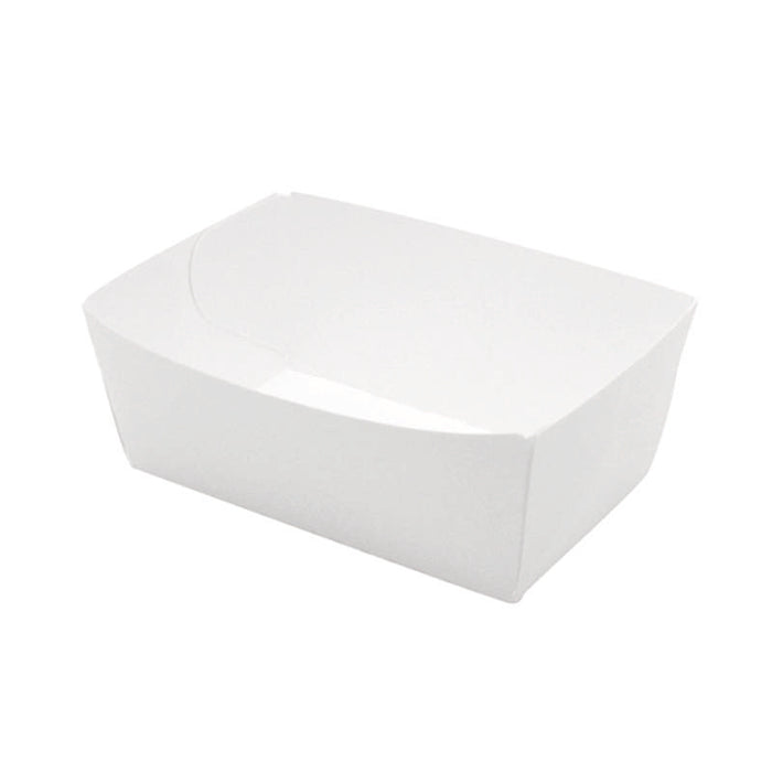 Barquette en carton blanc  120x70mm H43mm 510ml-250Pcs