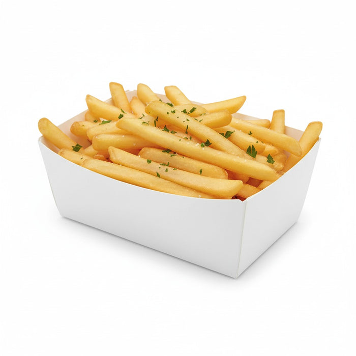 Barquette en carton blanc  120x70mm H43mm 510ml-250Pcs