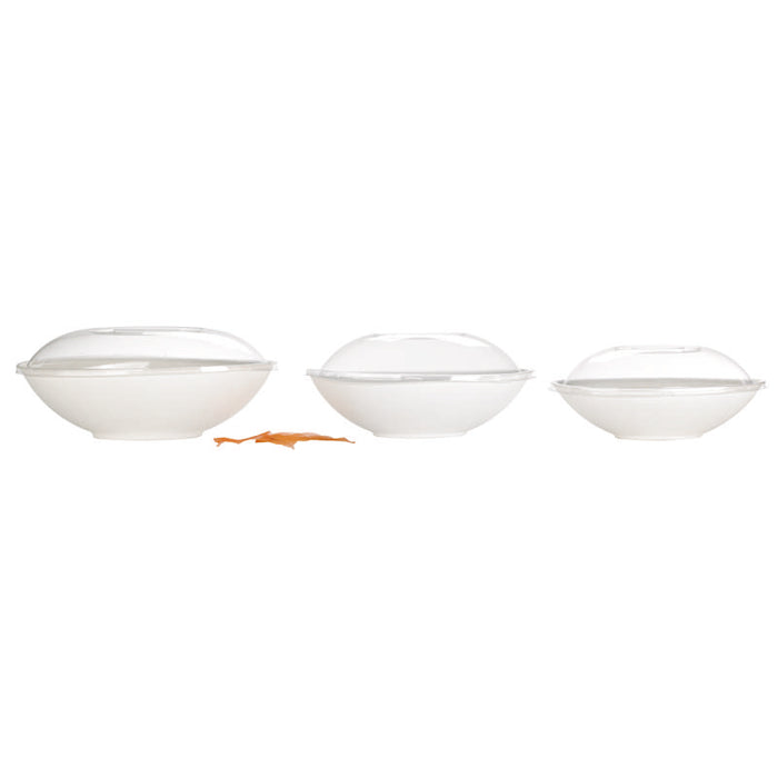 Bol ovale blanc en pulpe "BioNchic" 270x165mm H77mm 1500ml-100Pcs