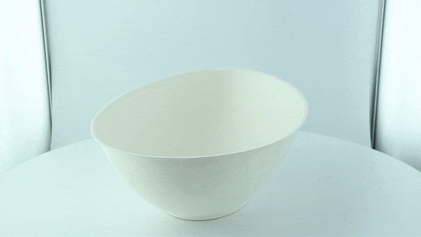 Bol ovale blanc en pulpe "BioNchic" 270x165mm H77mm 1500ml-100Pcs