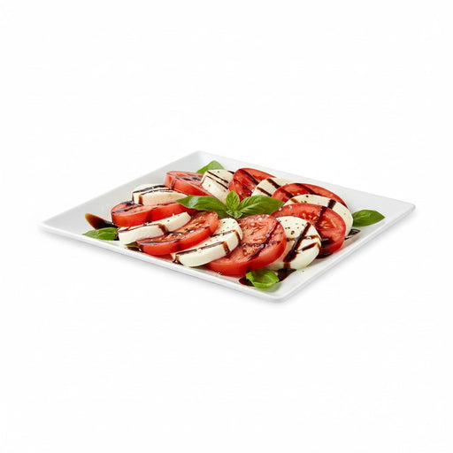 Assiette carrée blanche en pulpe "BioNChic"  160x160mm-100Pcs