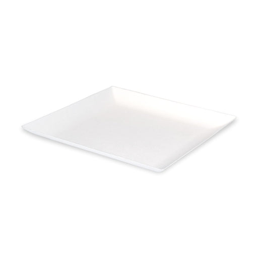 Assiette carrée blanche en pulpe "BioNChic"  160x160mm-100Pcs