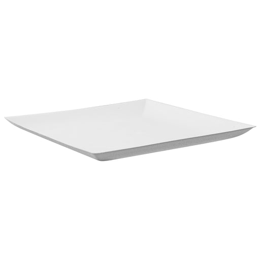 Assiette carrée blanche en pulpe "BioNChic"  180x180mm-100Pcs