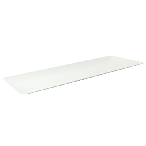 Plateau rectangulaire blanc en pulpe "BioNchic"  400x150mm-100Pcs