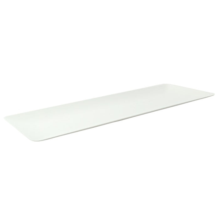 Plateau rectangulaire blanc en pulpe "BioNchic"  400x150mm-100Pcs