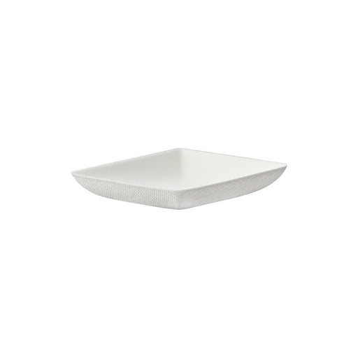 Assiette carrée blanche en pulpe "BioNChic"  65x65mm-300Pcs