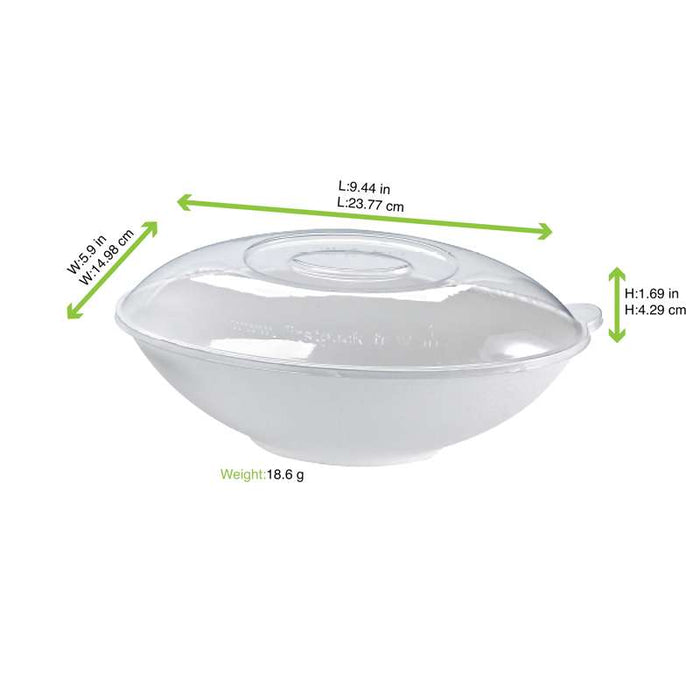Couvercle BioNchic dôme transparent en plastique PET 240x150mm H43mm-250Pcs