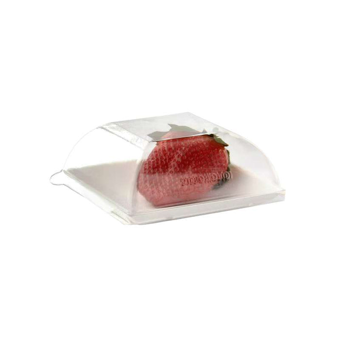 Couvercle BioNchic dôme transparent en plastique PET 91x91mm H36mm-100Pcs