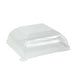 Couvercle BioNchic dôme transparent en plastique PET 91x91mm H36mm-100Pcs