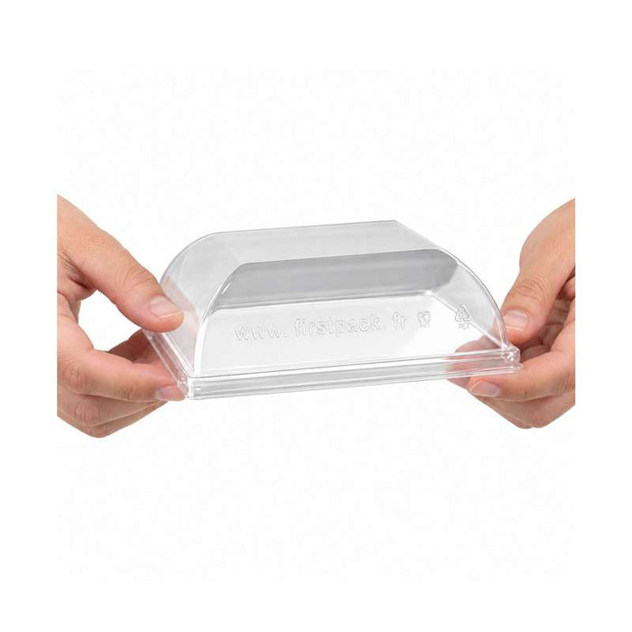 Couvercle BioNchic dôme transparent en plastique PET 112x112mm H36mm-100Pcs
