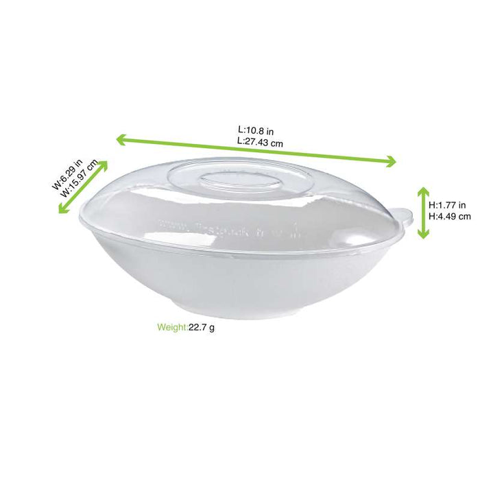 Couvercle BioNchic dôme transparent en plastique PET 275x160mm H45mm-100Pcs