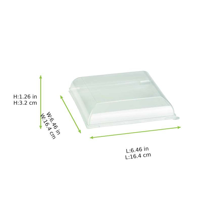 Couvercle BioNchic dôme transparent en plastique PET 164x164mm H32mm-300Pcs