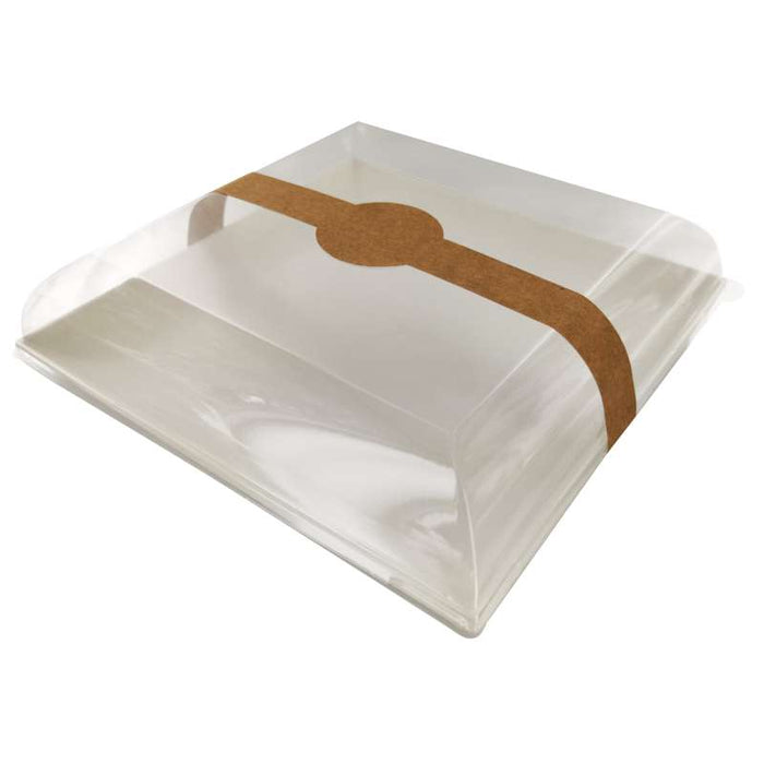 Couvercle BioNchic dôme transparent en plastique PET 181x181mm H30mm-100Pcs