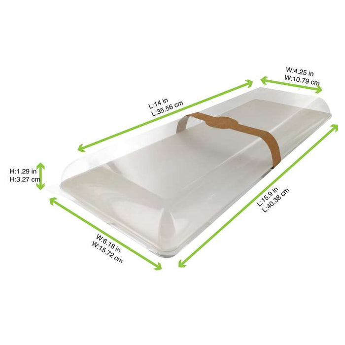 Couvercle BioNchic dôme transparent en plastique PET 404x157mm H33mm-100Pcs