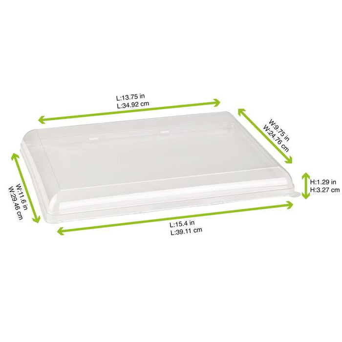 Couvercle BioNchic dôme transparent en plastique PET 392x295mm H33mm-50Pcs