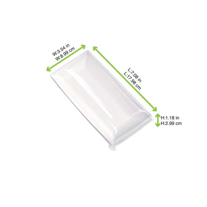 Couvercle BioNchic dôme transparent en plastique PET 180x90mm H30mm-100Pcs