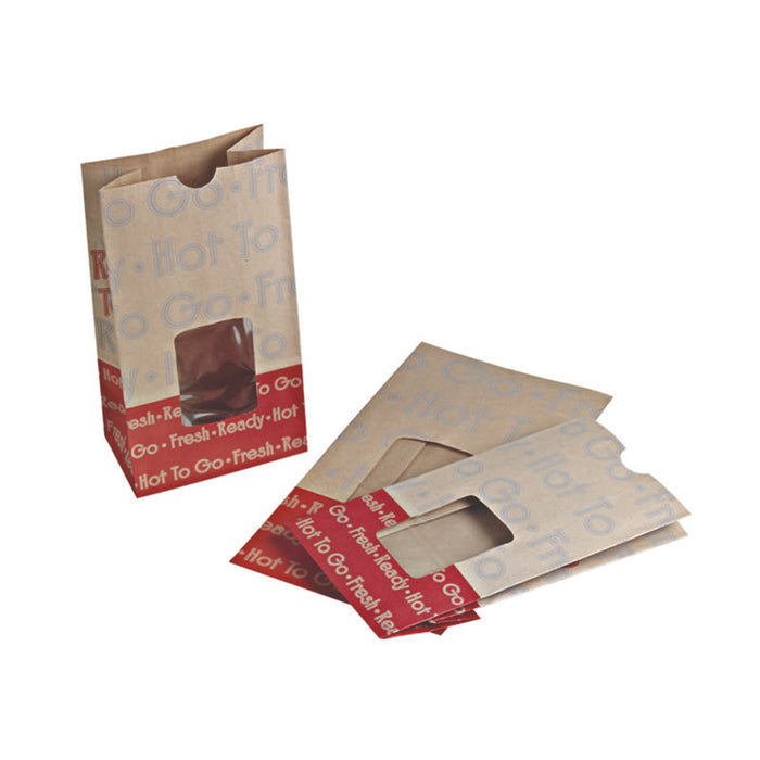 Sac SOS papier brun renforcé à fenêtre "Ecokraft"  153x110mm H285mm-500Pcs