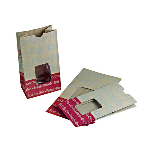 Sac SOS papier brun renforcé à fenêtre "Ecokraft"  153x110mm H285mm-500Pcs